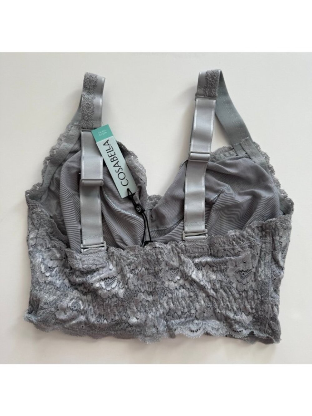 Cosabella Never Say Never Ultra Curvy Sweetie Bralette Dove Grey XS - Picture 4 of 12